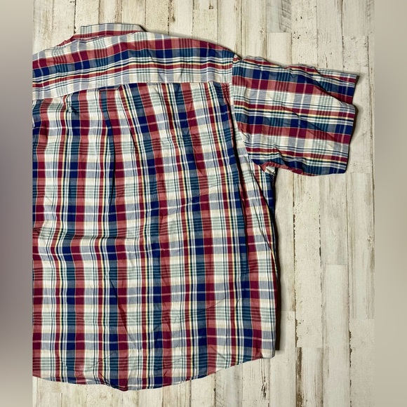 Pendleton Woolen Mills Shirt Mens XL Short Sleeve Plaid Red/Blue USA - Picture 8 of 9